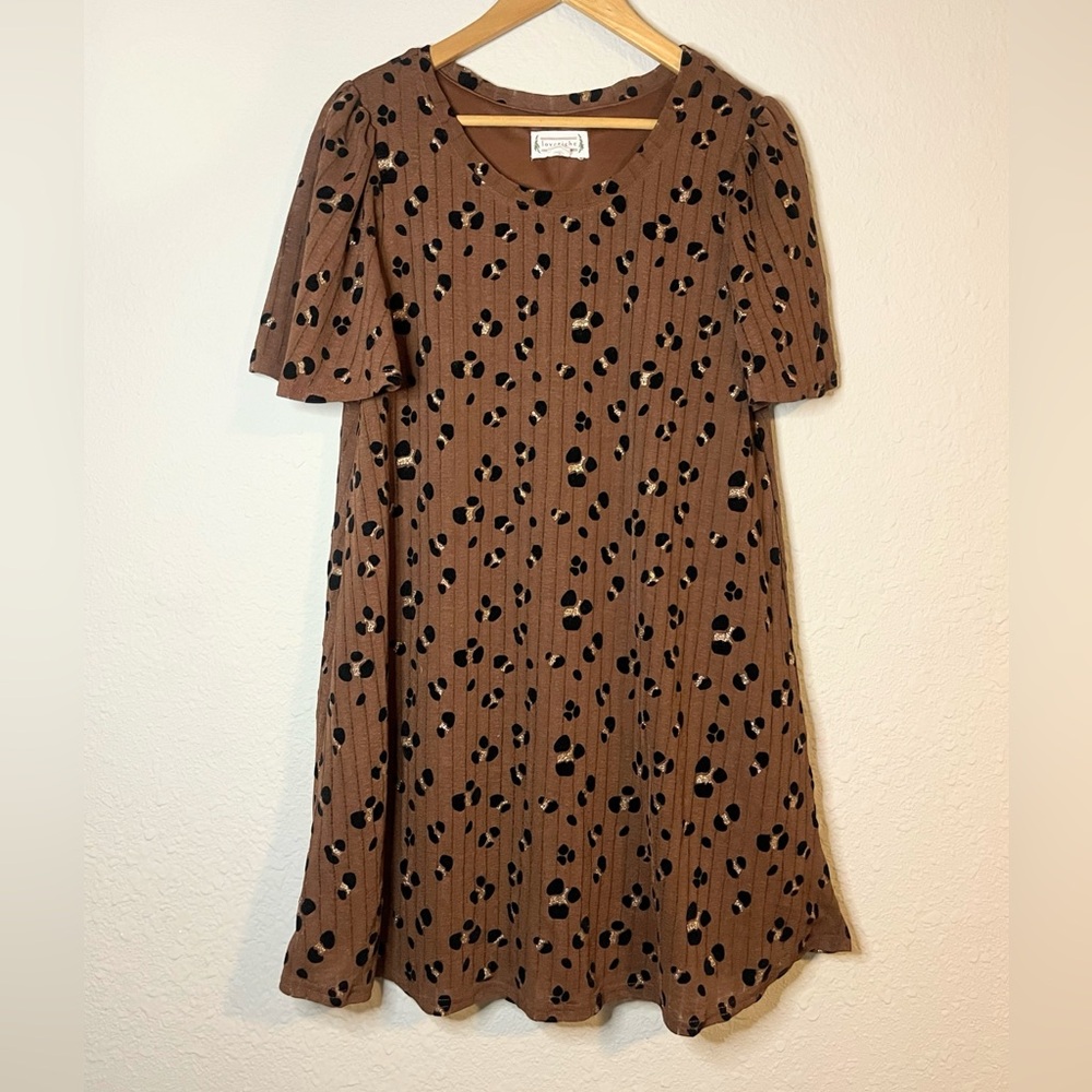 Brown Leopard Print Dress